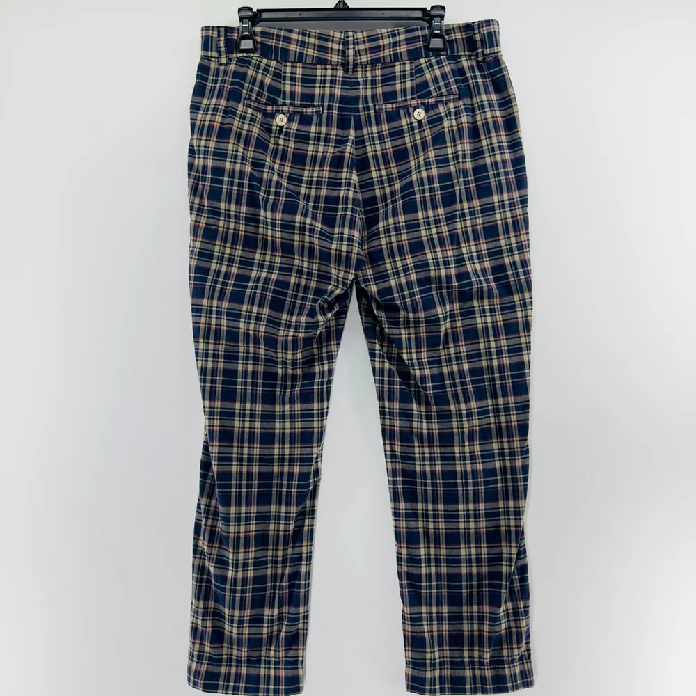 POLO RALPH LAUREN Lagenloook PREPPY Plaid Ankle Cropped TROUSERS Pants WOMENS 12 - Picture 6 of 10